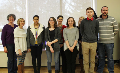 American Visions awardees and their Art Educators at the Northeastern PA Regional Awards Ceremony, February 7, 2015.