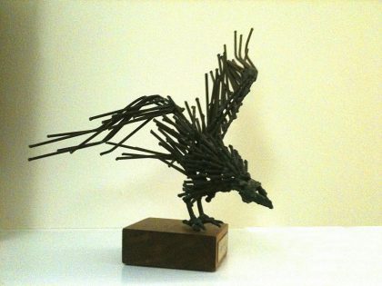 Lipski’s sculpture which received a Scholastic Art Award in 1965.]