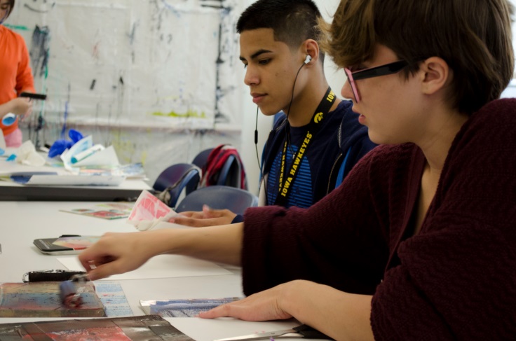 Students enjoy visual arts classes as part of our summer residential programs