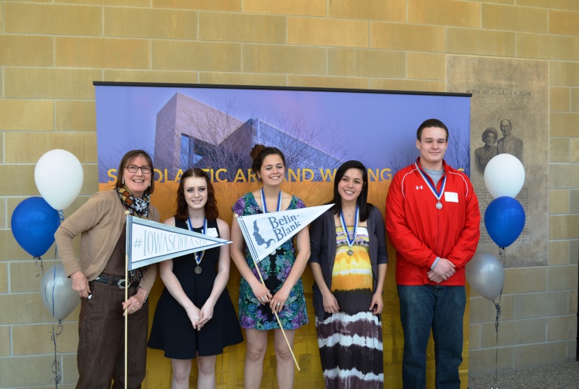 Proud teachers and students at the April 2015 Awards Ceremony