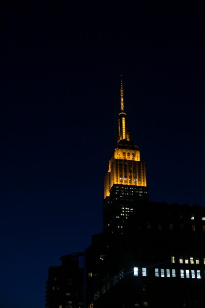 The Empire State building was lit in gold on June 2 to honor the 2016 National Medalists.