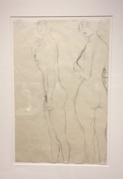 Two Standing Nudes by Gustav Klimt