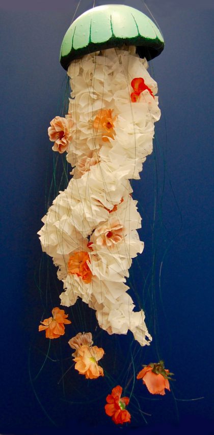 Darby Bowen's Gold Key sculpture Bloom  received the top prize in the sculpture category from the American Society of Marine Artists