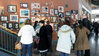 Crowds view the exhibit prior to the Awards Ceremony