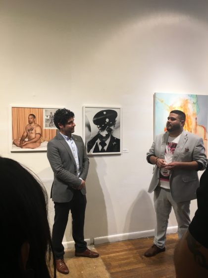 Alumni Council members Dionisio Cortes Ortega and Antonio Pulgarin gave remarks during the opening reception.