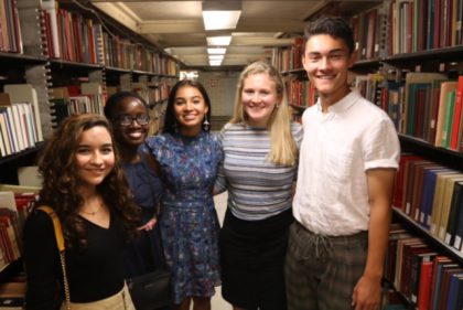 The Class of 2017 touring the Library of Congress' stacks. (Photo by David Hathcox)