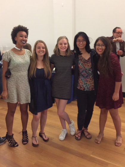 Lisa Jackson, Gabrielle Gomez, Morgan Ruoss, Beatrice Zhang, and Alexandra Gulden at our 2017 Awards Ceremony.