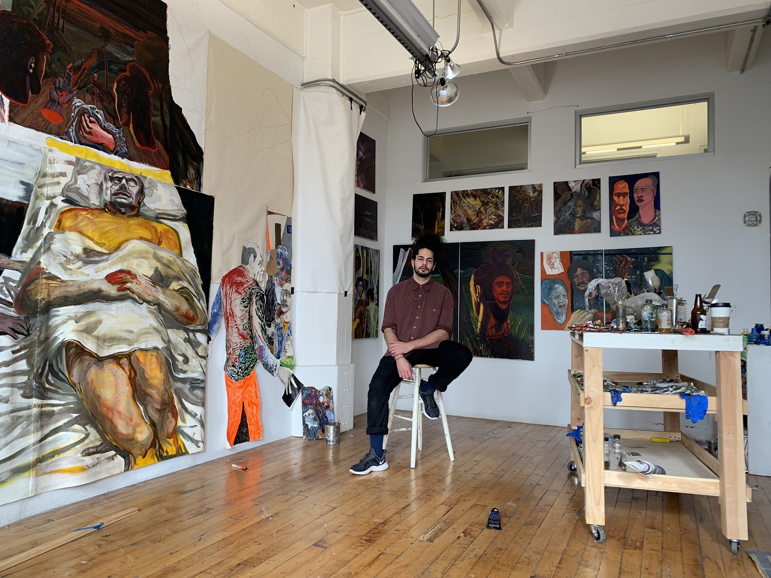 Erick Hernandez in His Studio