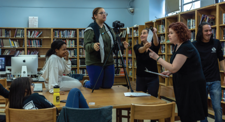 High school students in action in Film at Lincoln Center’s Film in Education program.