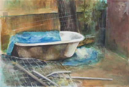 JONAH KOLIK, Bathtub, Painting. Grade 12, School for Creative and Performing Arts, Cincinnati, OH.