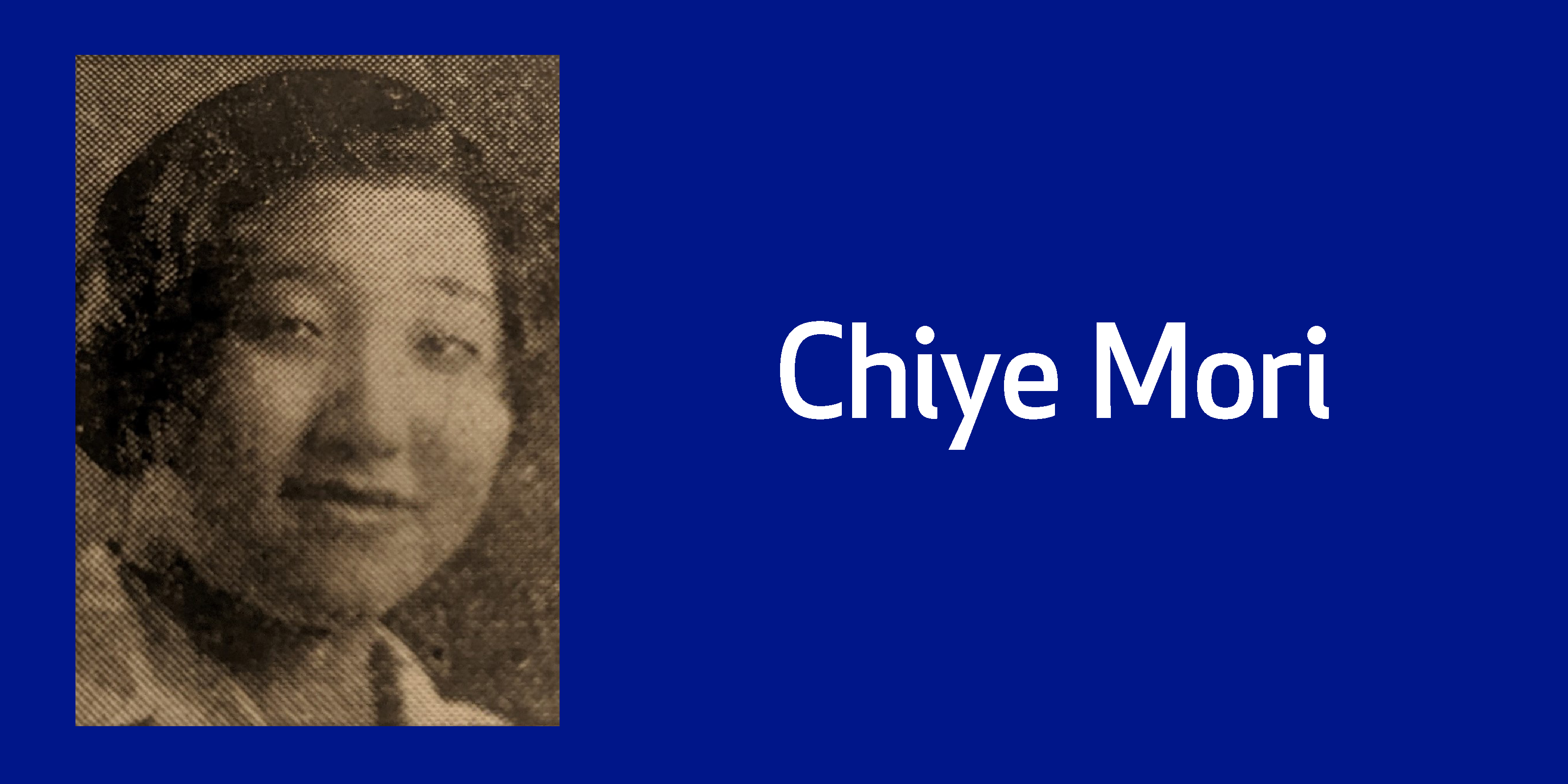 1930s photo of Chiye Mori